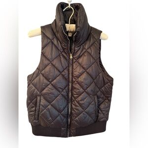Tuckernuck Quilted Puffer Vest Black Size L Ribbed Hem Full Zip